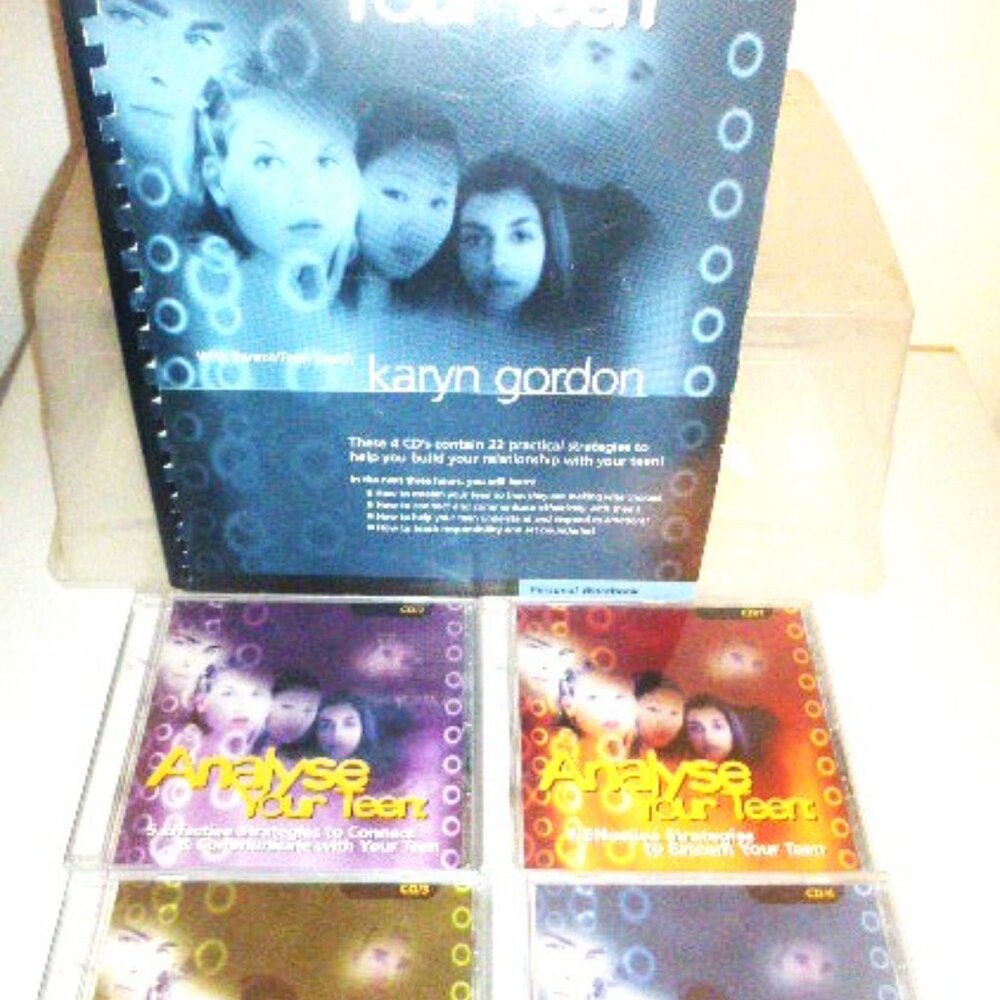 Analyze YOUR TEEN CD Series Karyn Gordoon 4 Cd's & Book Audio Book Communicate